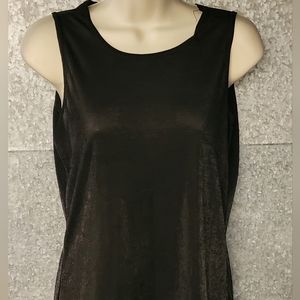 Vintage NY-5 Black Sleeveless Blouse Top Women's Large